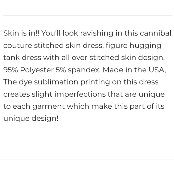 🧟♀️ Kreepsville stitched skin Body Con Stretchy Dress Juniors L - XXL - Picture 4 of 5